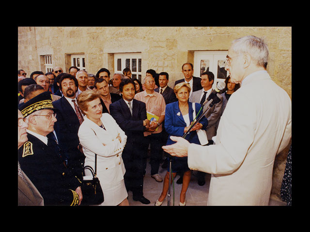 Exposition à Figeac, Visite de Catherine Trautmann, Ministre de la Culture